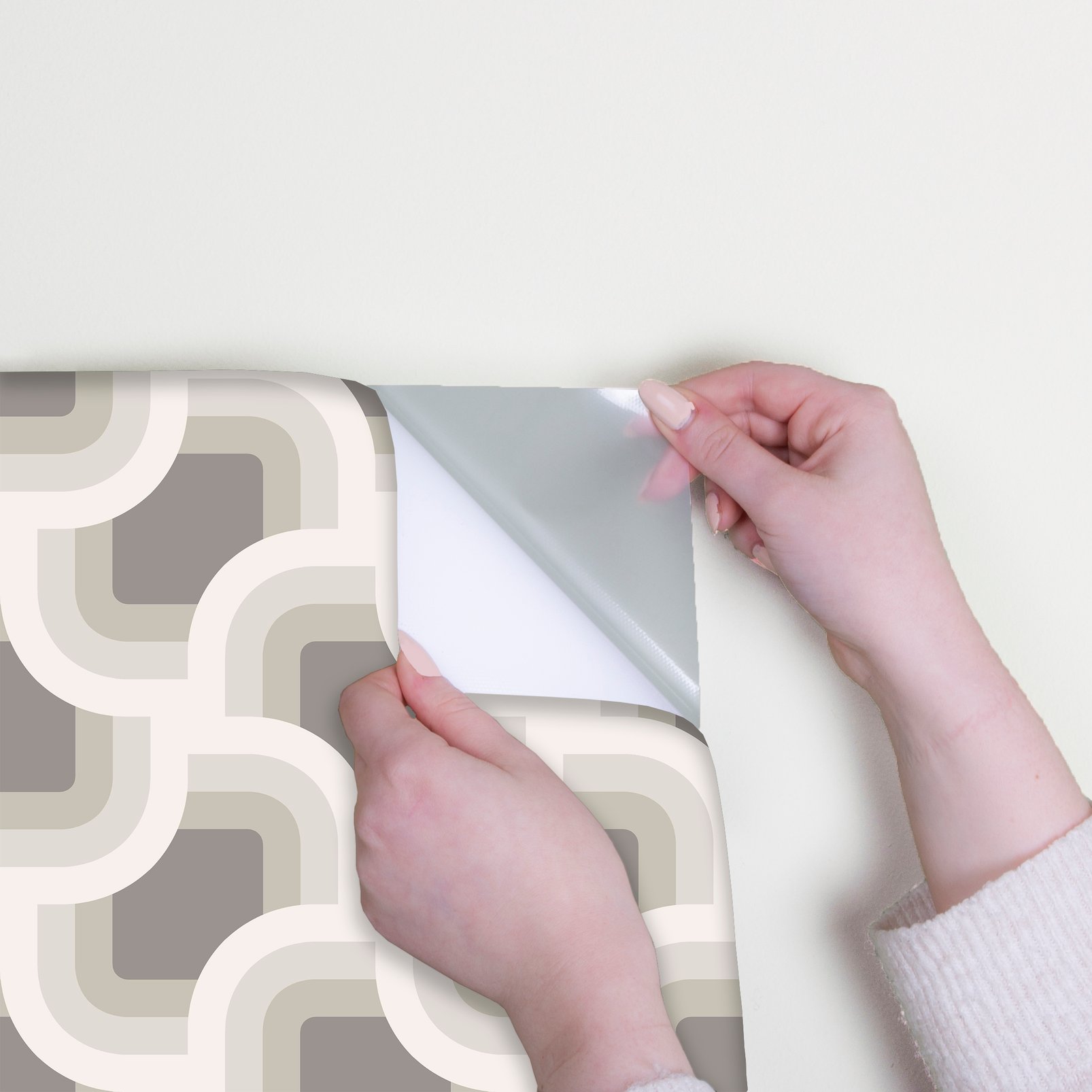Nicole Miller Retro Geo Peel & Stick Twine Wallpaper Nicole Miller Retro Geo Peel & Stick Twine Wallpaper