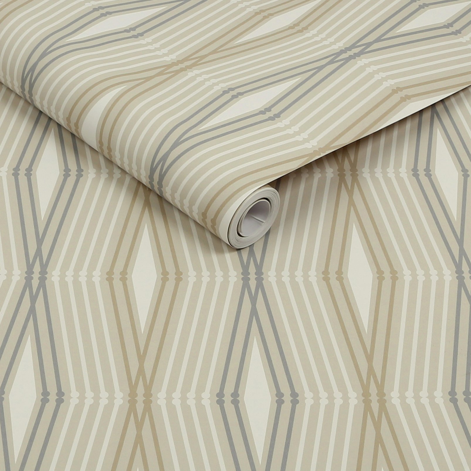 Nicole Miller Hard Edge Ogee Peel & Stick Twine Wallpaper Nicole Miller Hard Edge Ogee Peel & Stick Twine Wallpaper