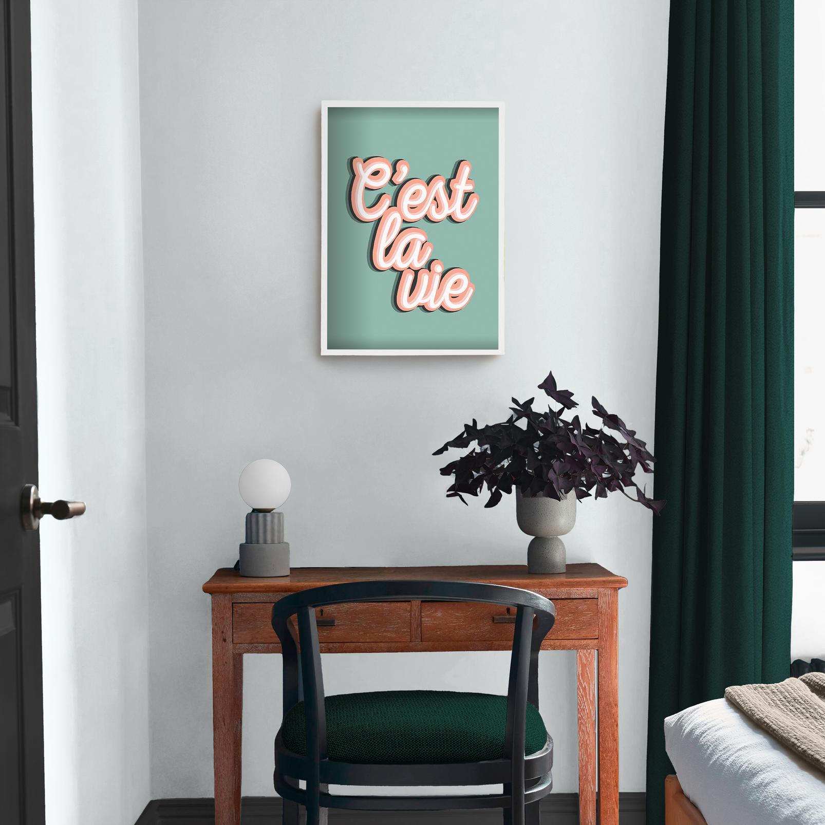 C'est La Vie Multicolour Wall Art