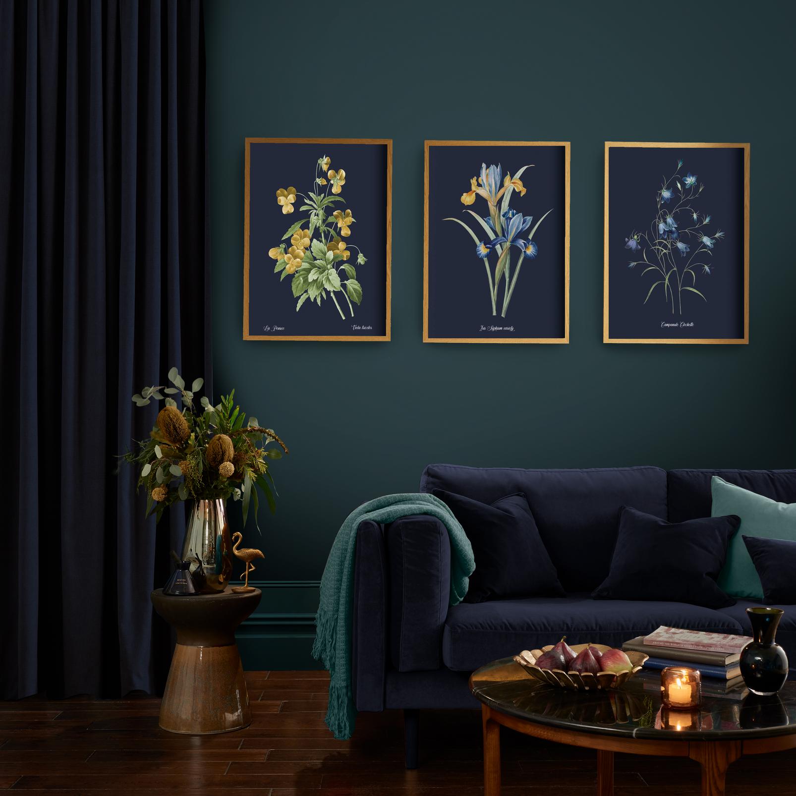 Glasshouse Iris Blue Wall Art