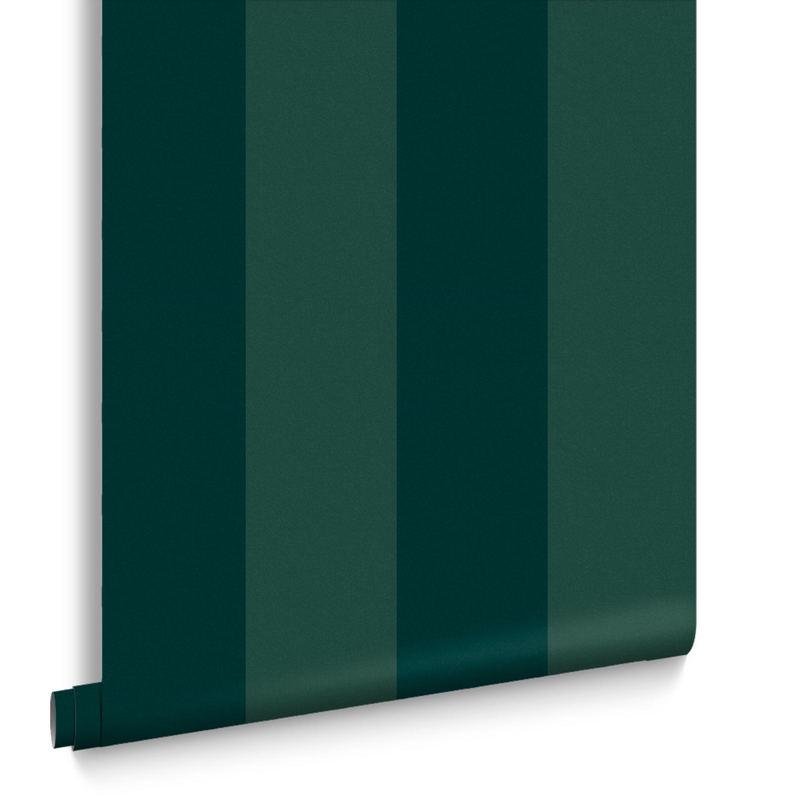 Quartet Stripe Emerald Wallpaper