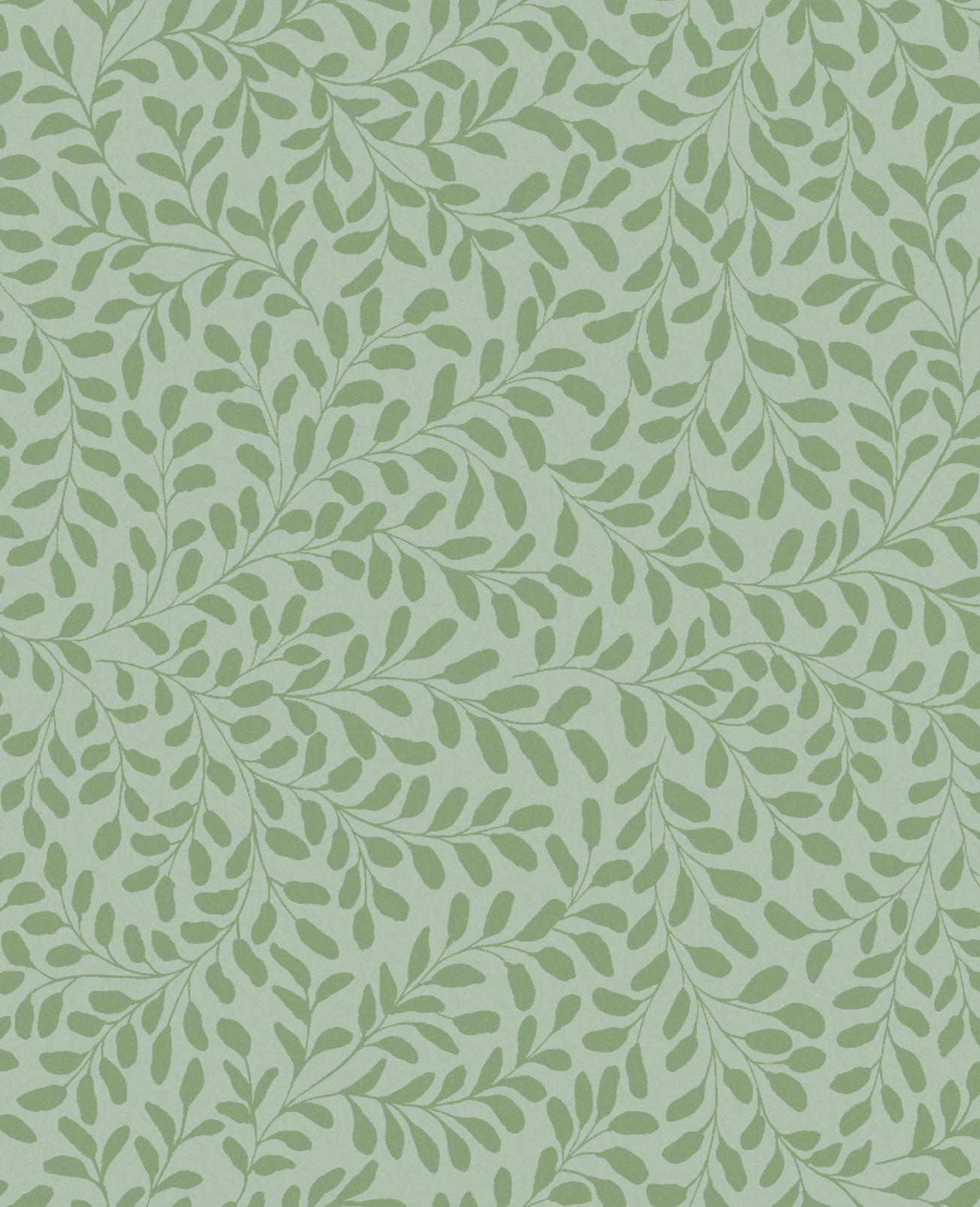 Gilded Leaf Sky Sage & Pale Gold Wallpaper