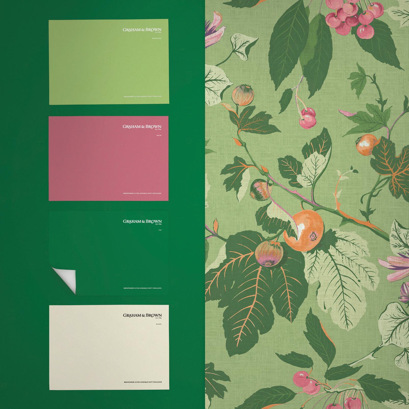 Craftwork Trail Green Wallpaper