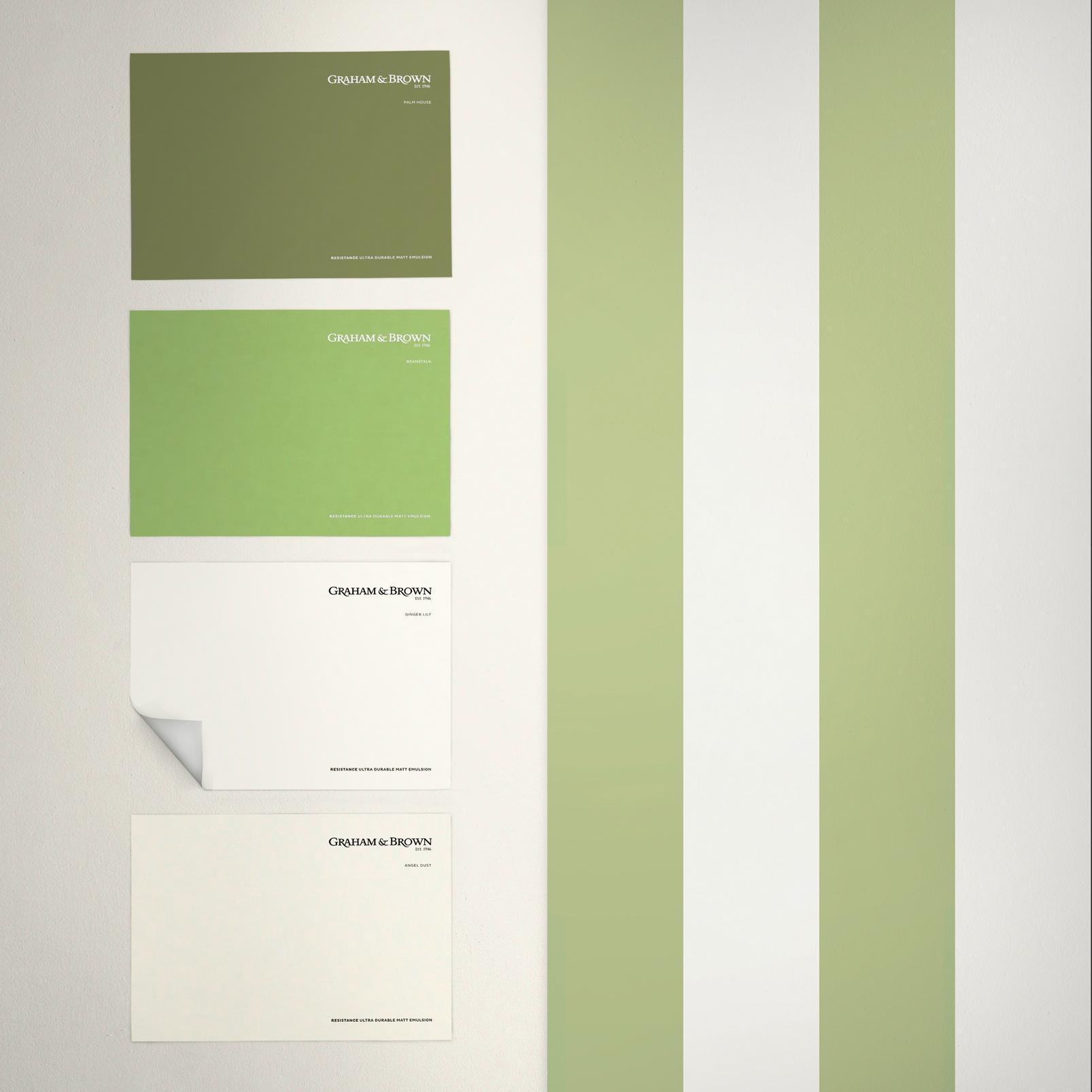 Quartet Stripe Green Wallpaper