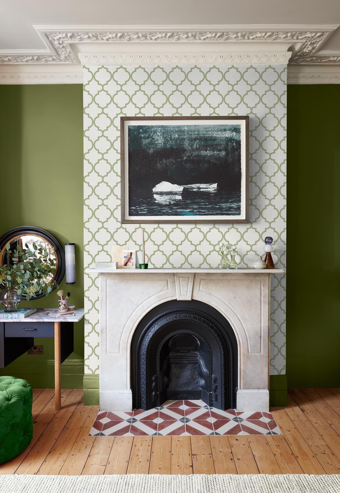 Trellia Green Wallpaper