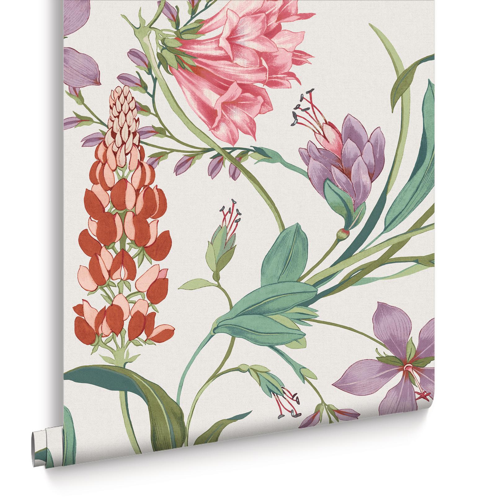 Botanists Scroll Pink Wallpaper