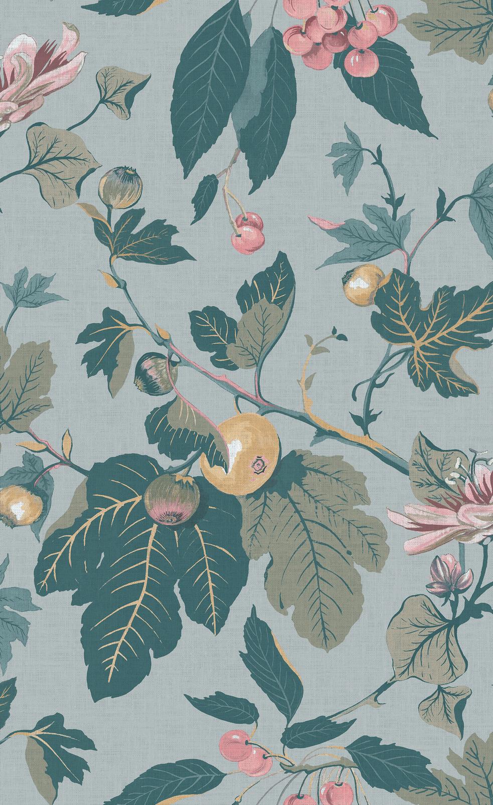 Craftwork Trail Sky Blue Wallpaper