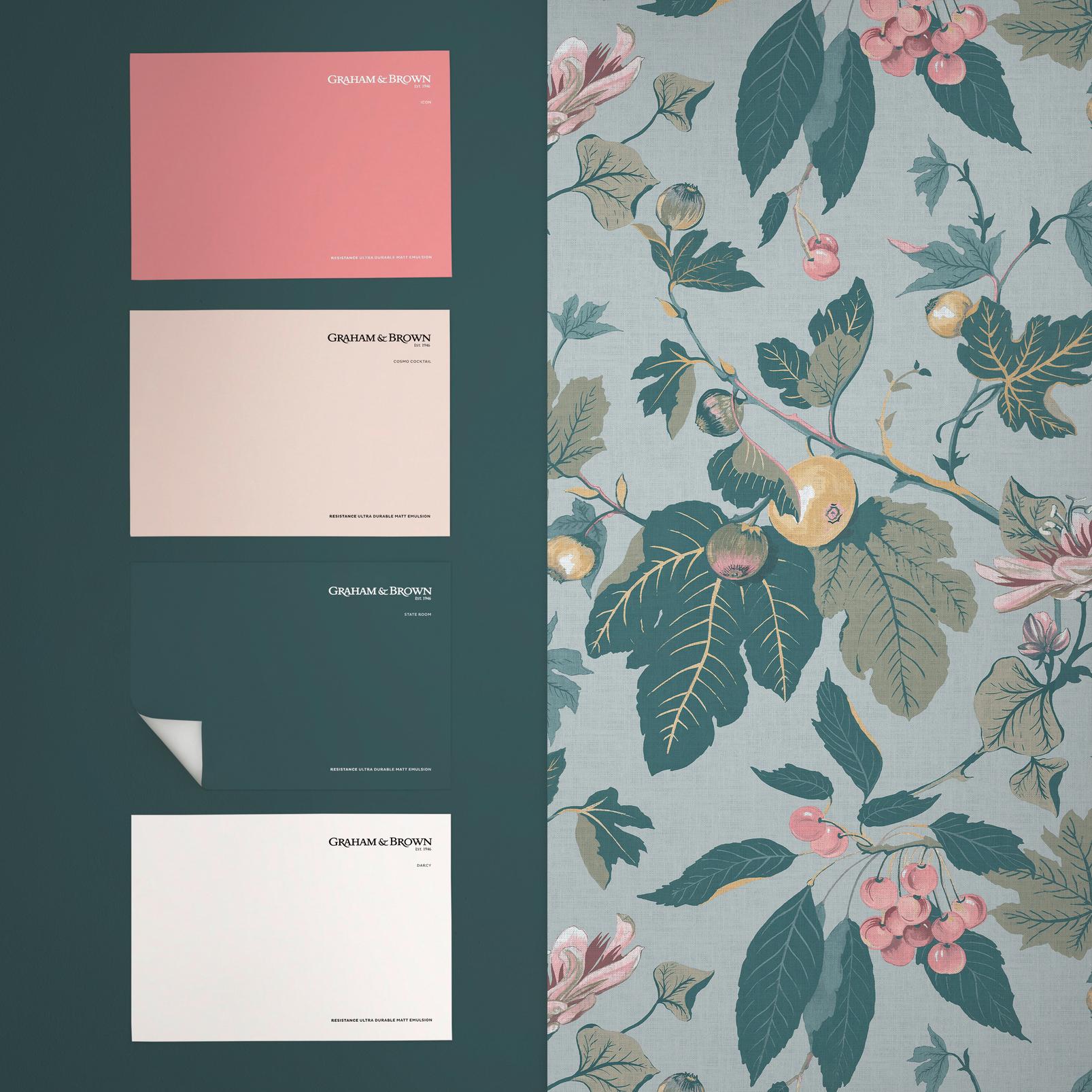 Craftwork Trail Sky Blue Wallpaper