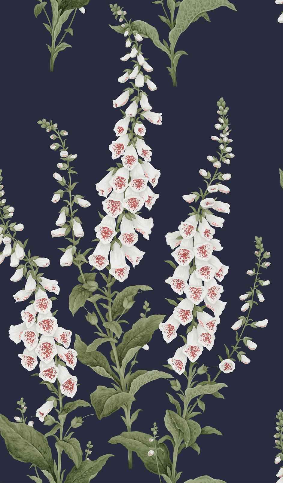 Foxglove Midnight Wallpaper