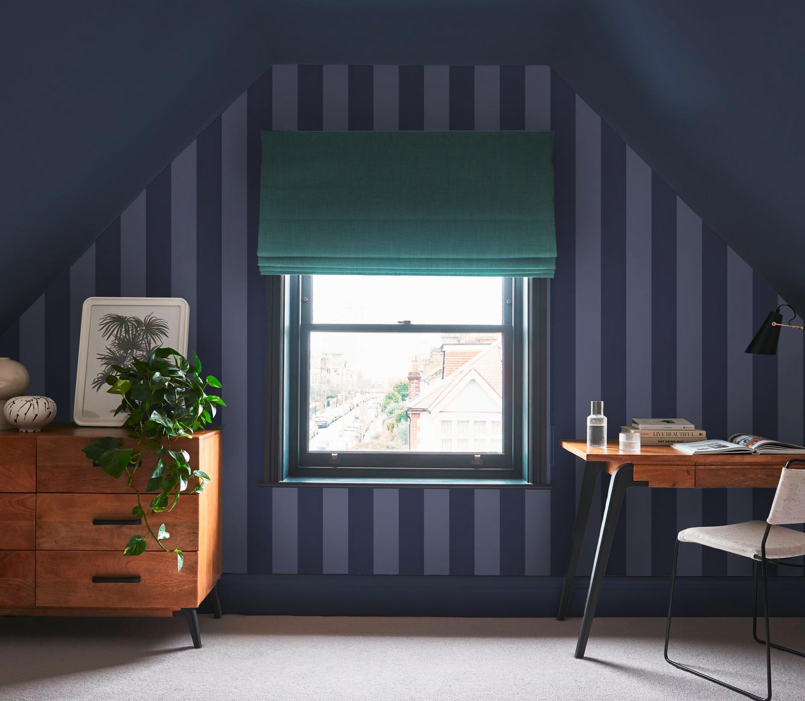 Quartet Stripe Midnight Wallpaper