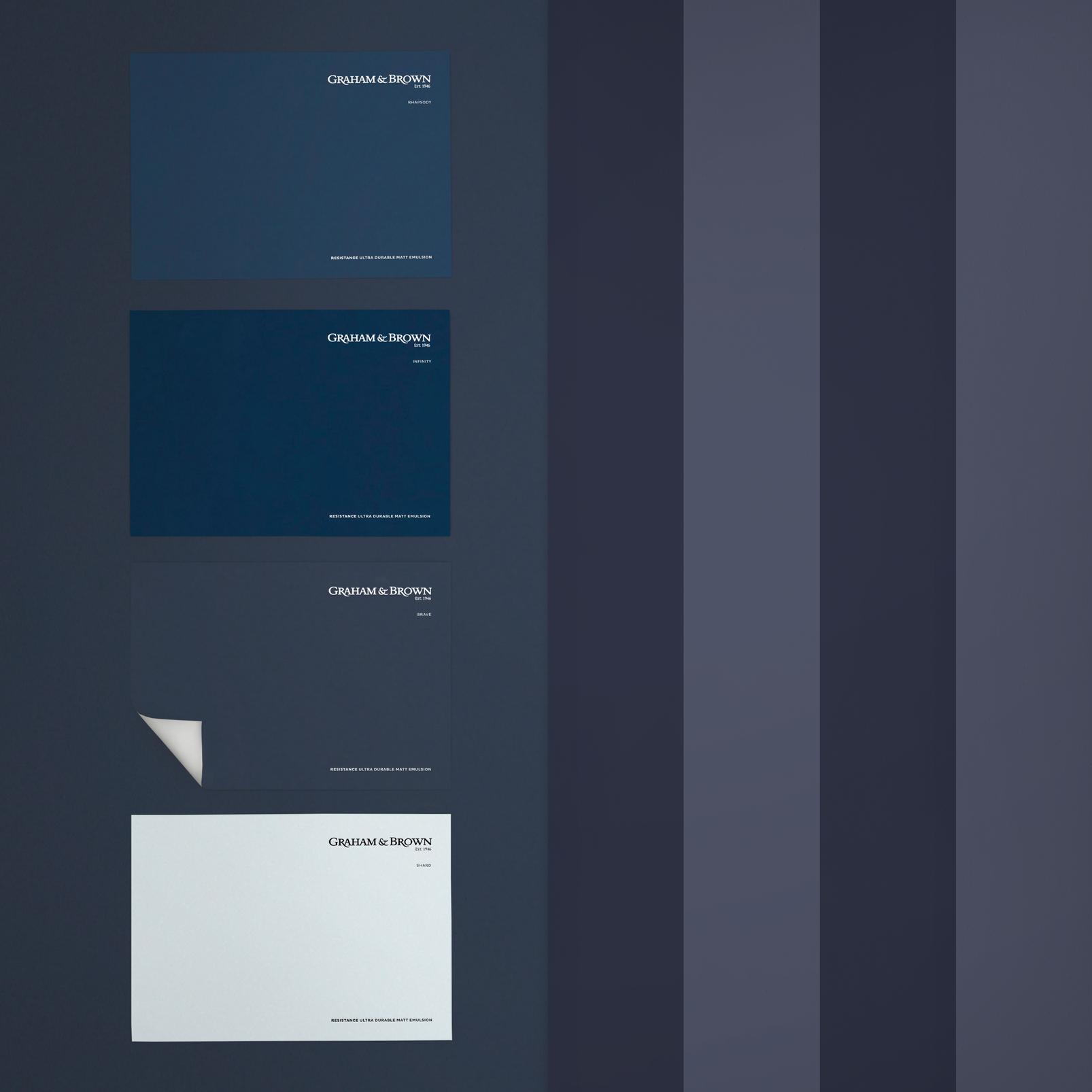 Quartet Stripe Midnight Wallpaper