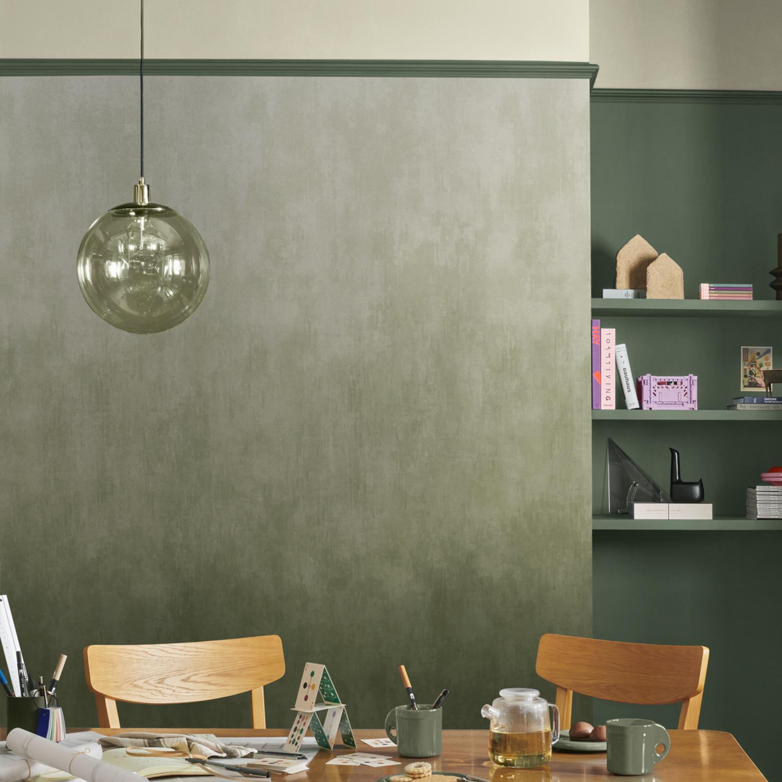 Oblique Ink Green Bespoke Mural