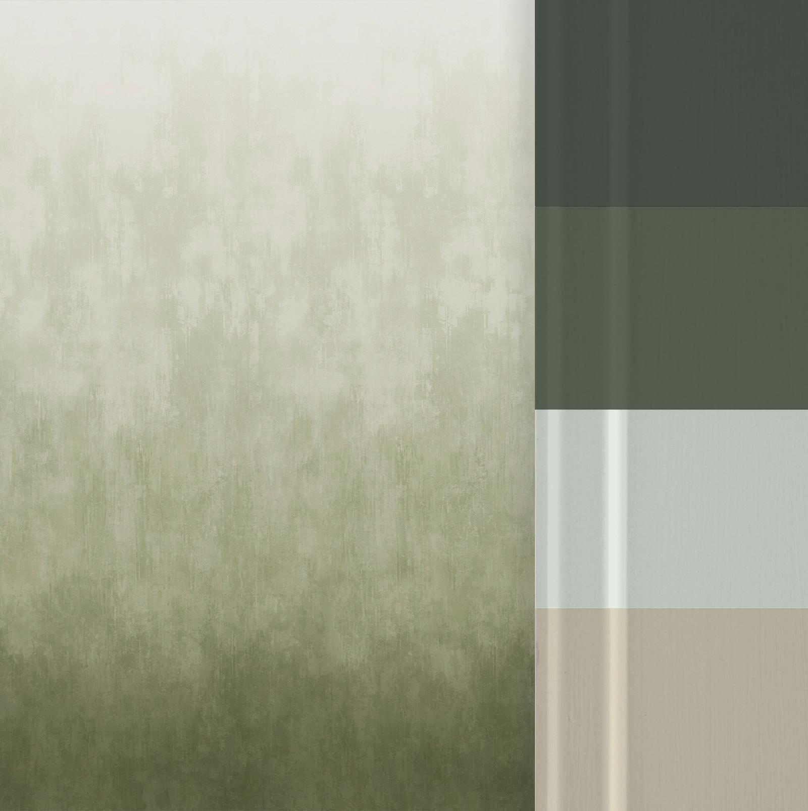 Oblique Ink Green Bespoke Mural