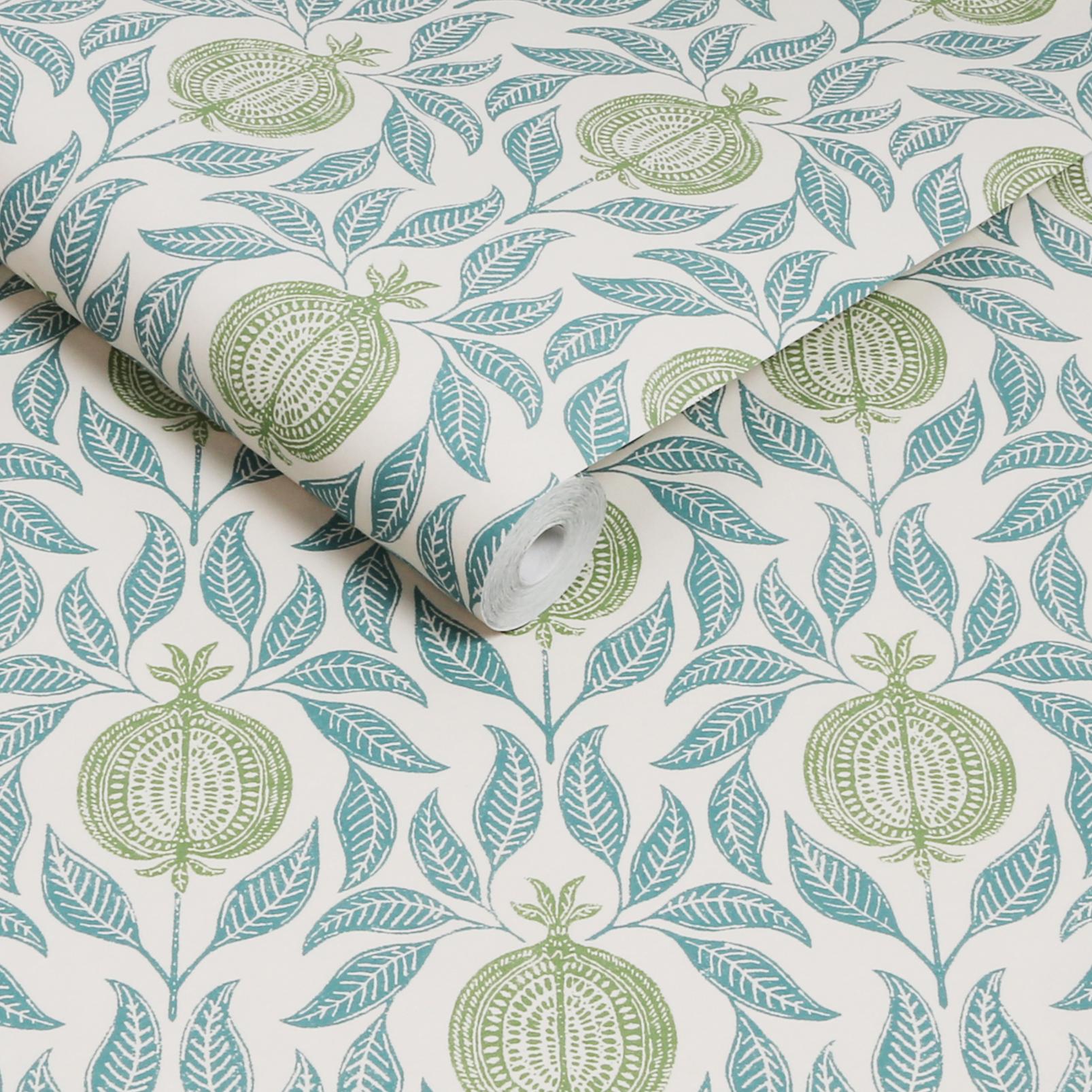 Apple of Grenada Blue & Green Wallpaper