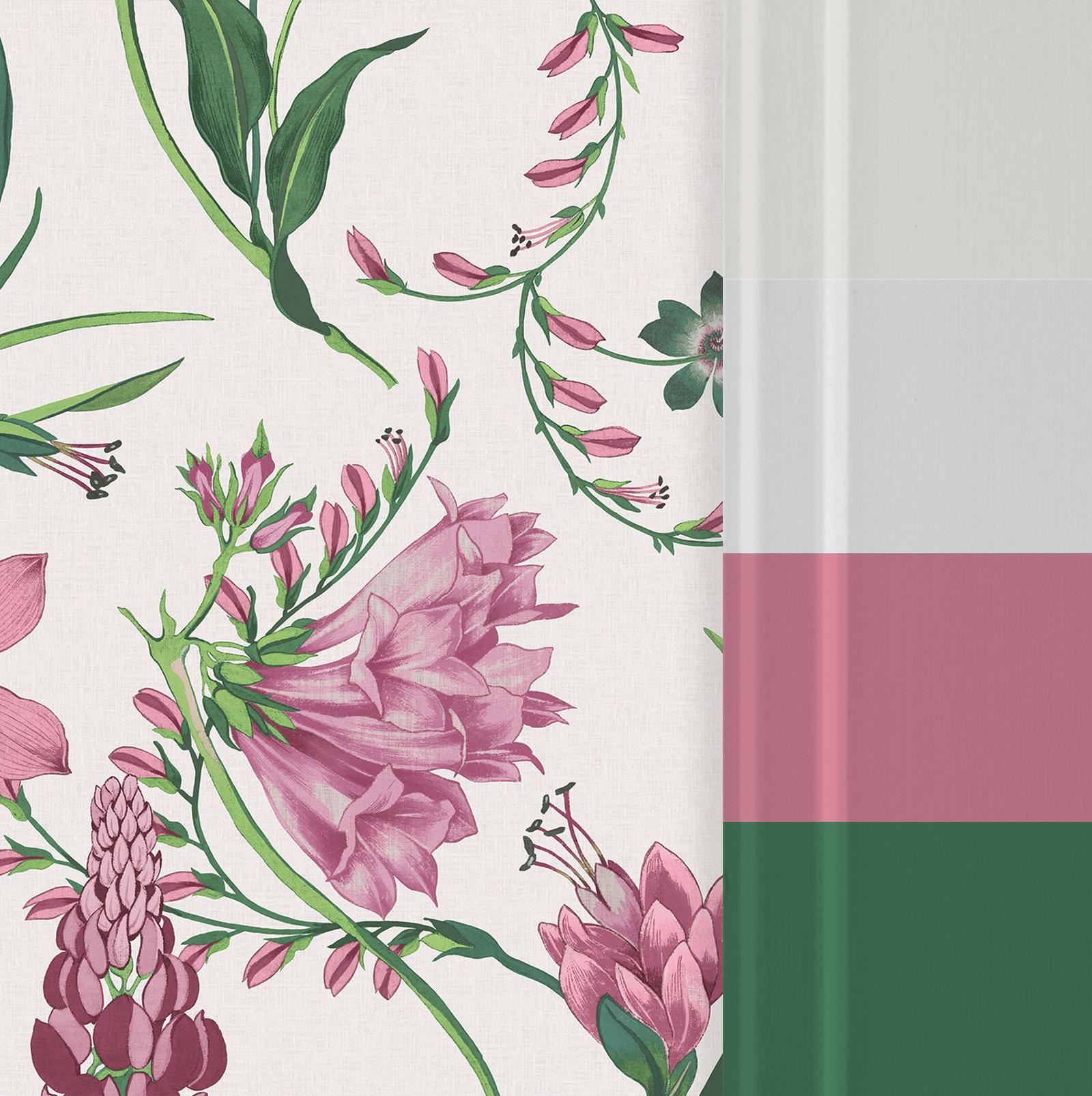 Botanist's Scroll Mauve Bespoke Mural