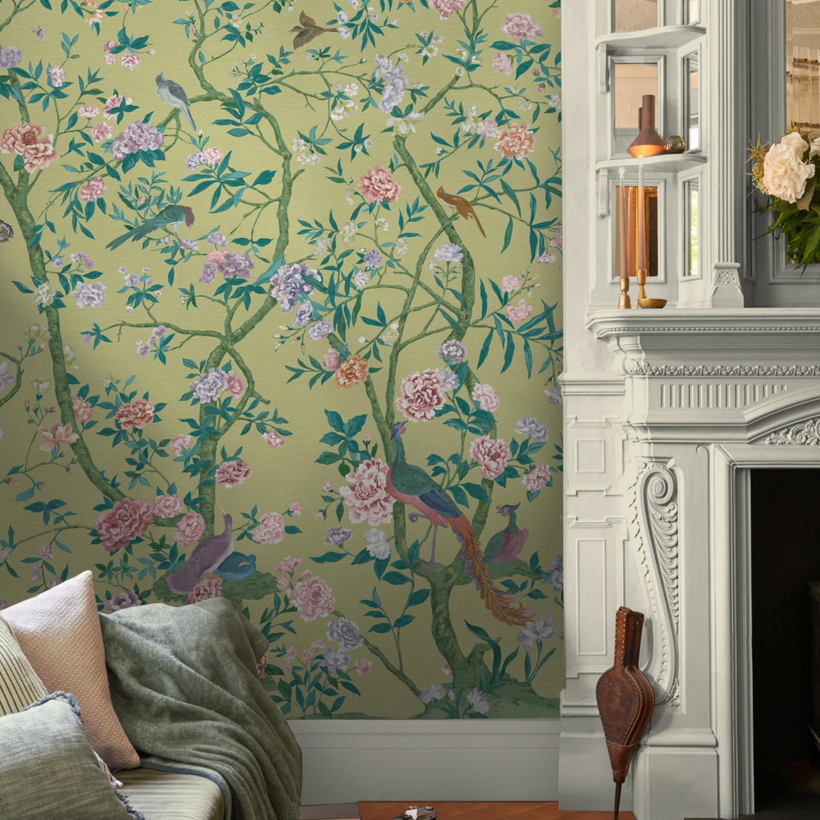 Chinoiserie Green Bespoke Mural