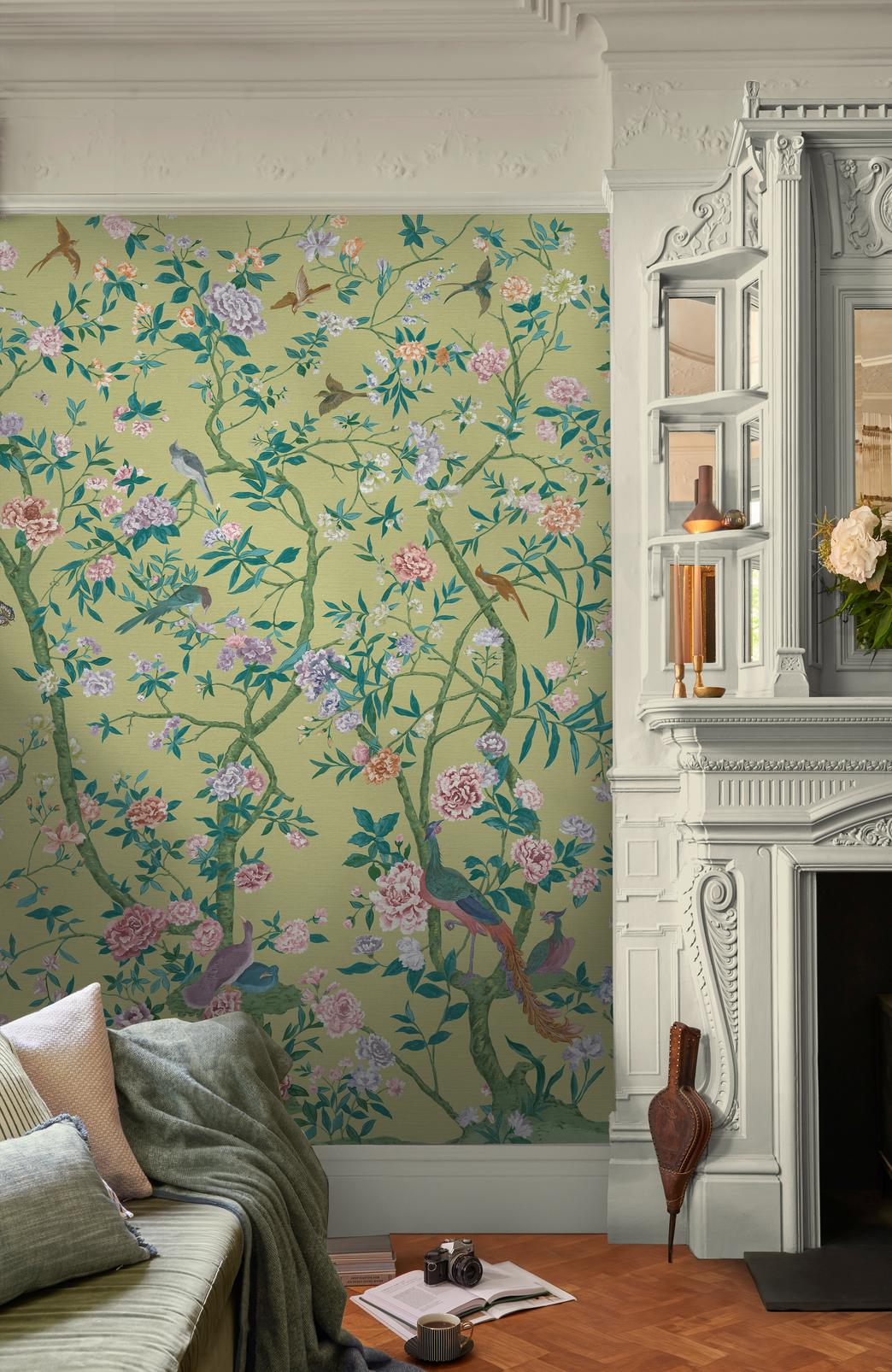 Chinoiserie Green Bespoke Mural