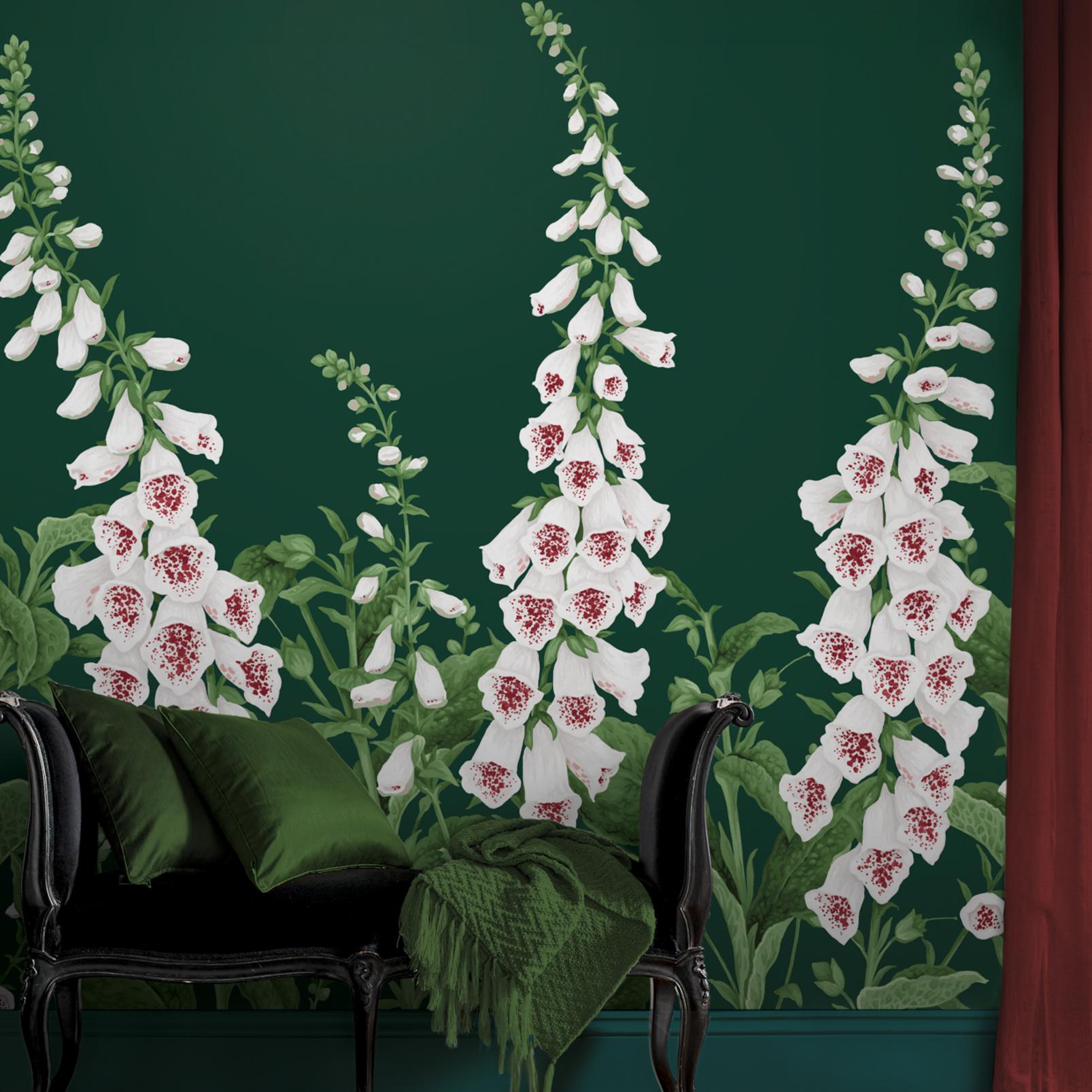 Foxglove Emerald Bespoke Mural