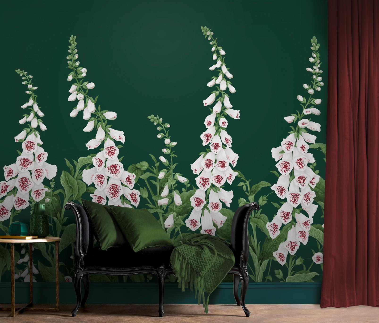 Foxglove Emerald Bespoke Mural