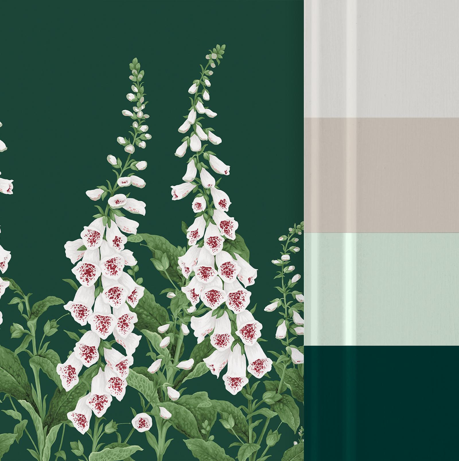 Foxglove Emerald Bespoke Mural