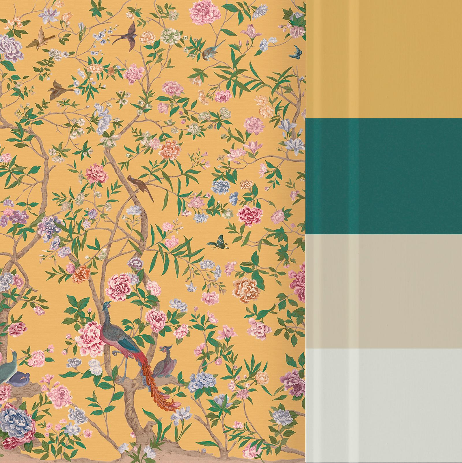 Chinoiserie Ochre Bespoke Mural