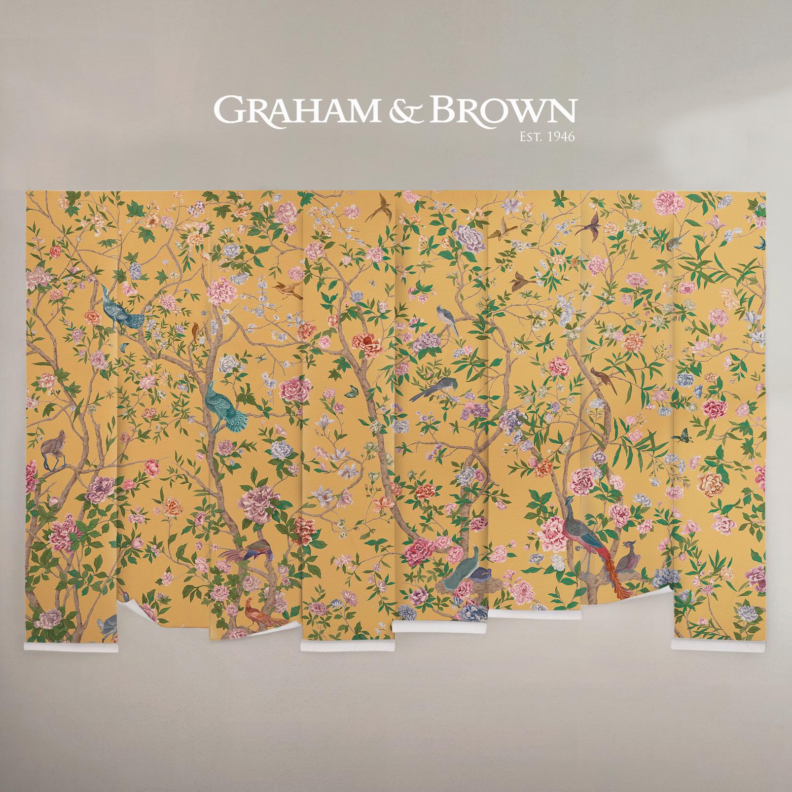Chinoiserie Ochre Bespoke Mural