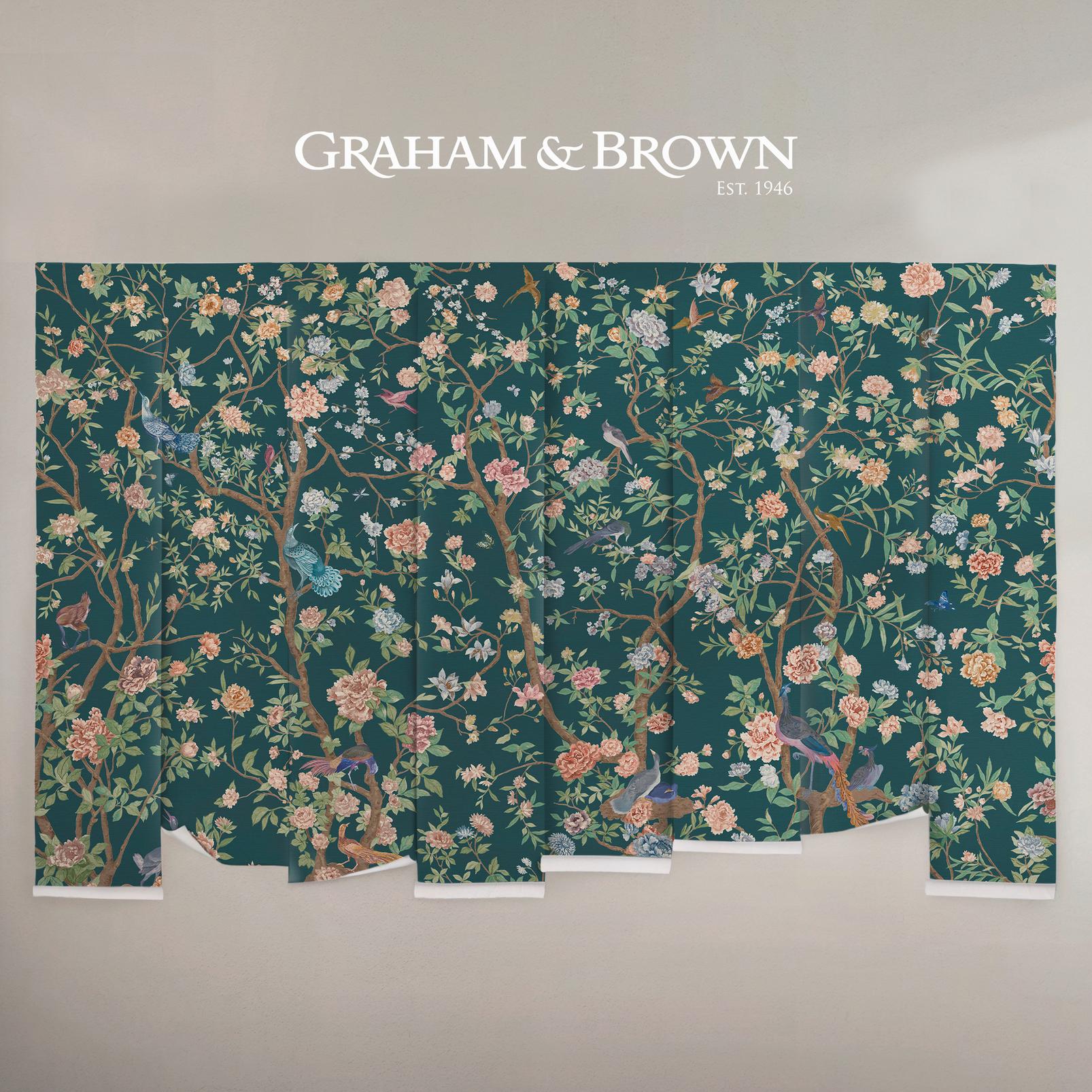 Chinoiserie Teal Bespoke Mural