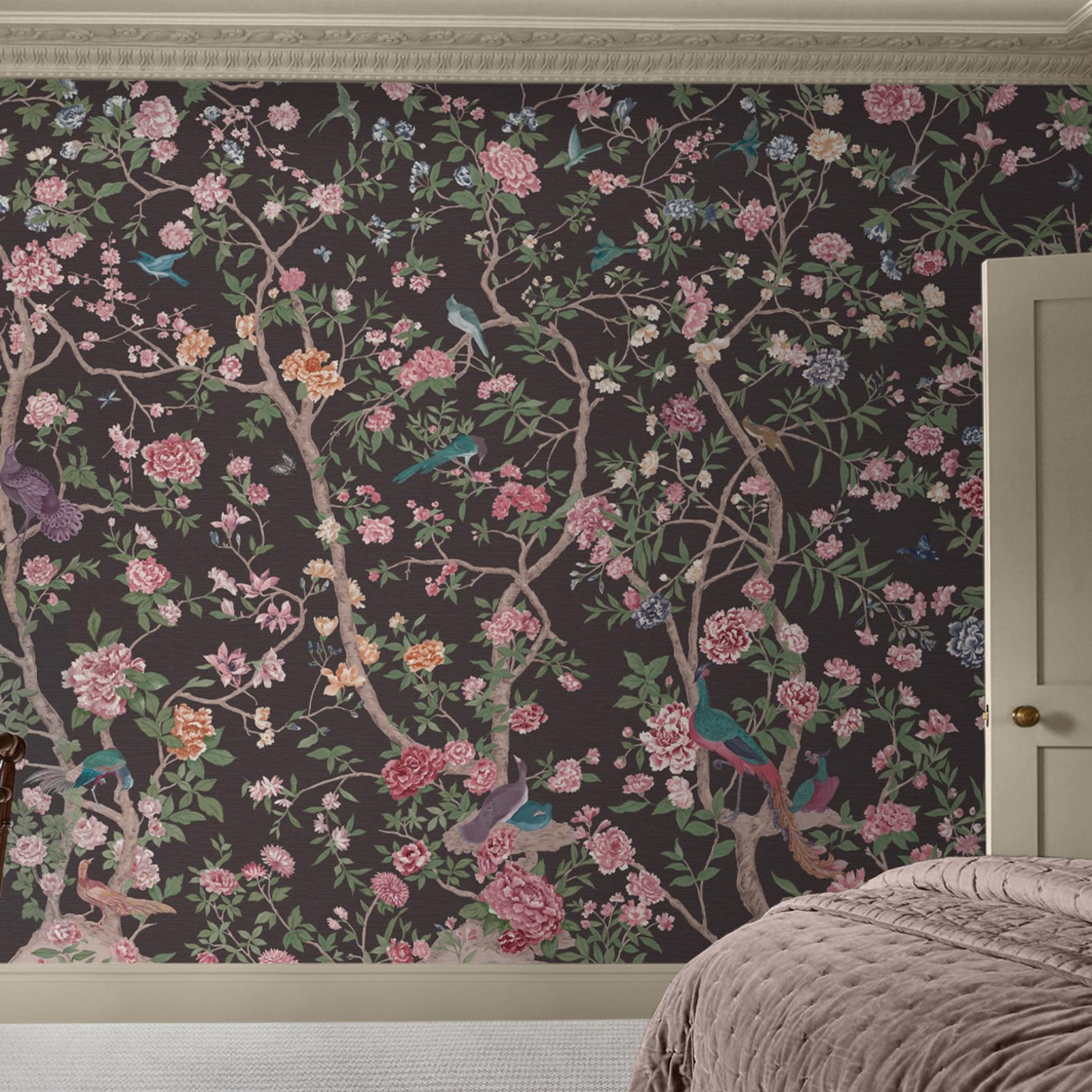 Chinoiserie Charcoal Bespoke Mural