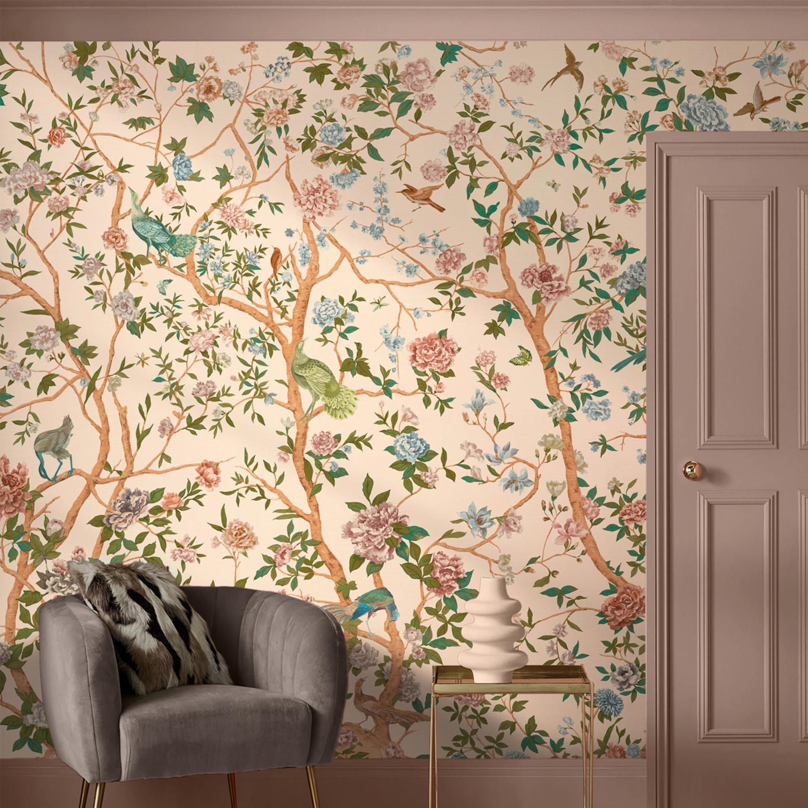 Chinoiserie Neutral Bespoke Mural