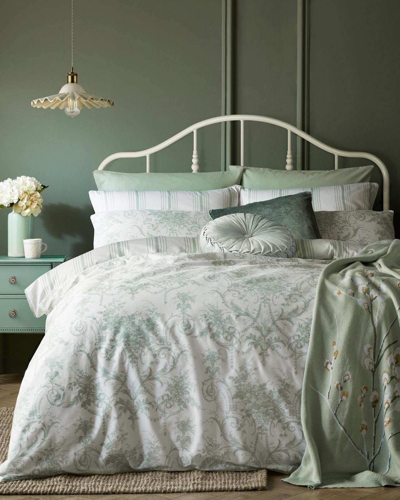 Tuileries Sage Duvet Cover Set