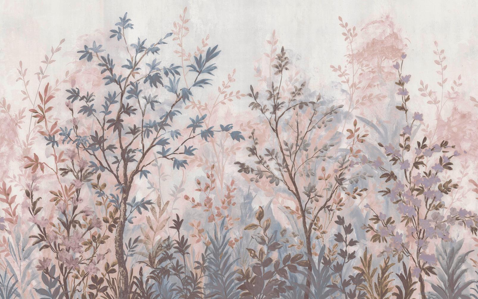 Forest in Bloom Pink & Blue Bespoke Mural Forest in Bloom Pink & Blue Bespoke Mural
