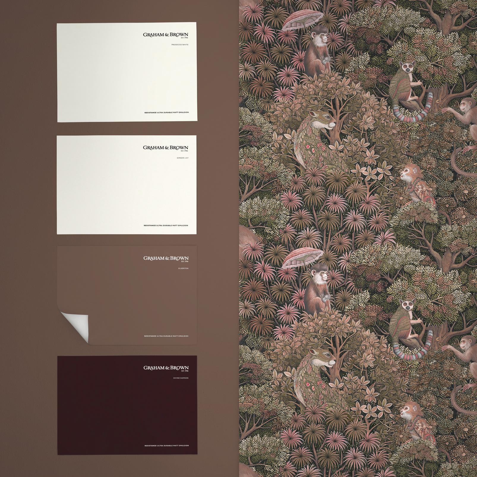 Treetop Troop Damson Wallpaper Treetop Troop Damson Wallpaper