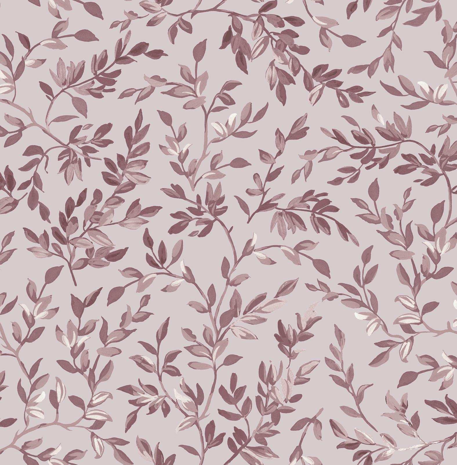 Archivist's Leaf Pink Wallpaper