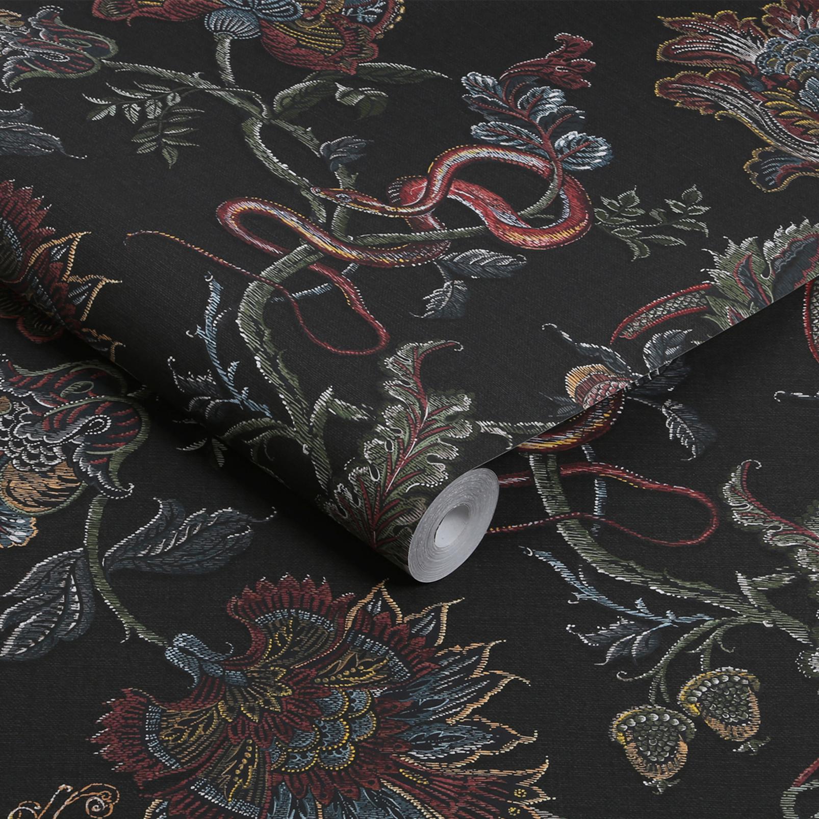 Eternal Weave Black Wallpaper (Set of 2) - 143235_ROLLSHOT_01.jpg