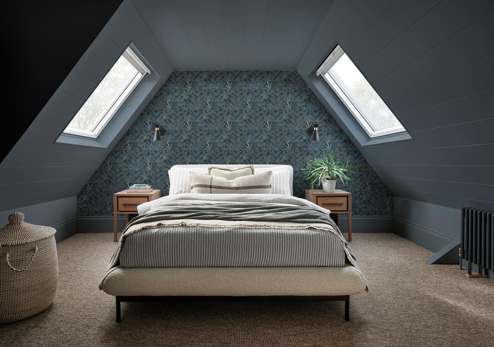 Vendura Weave Navy Wallpaper