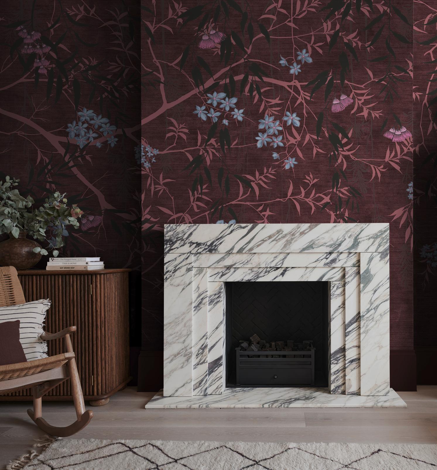 Obassia Damson Bespoke Mural Obassia Damson Bespoke Mural