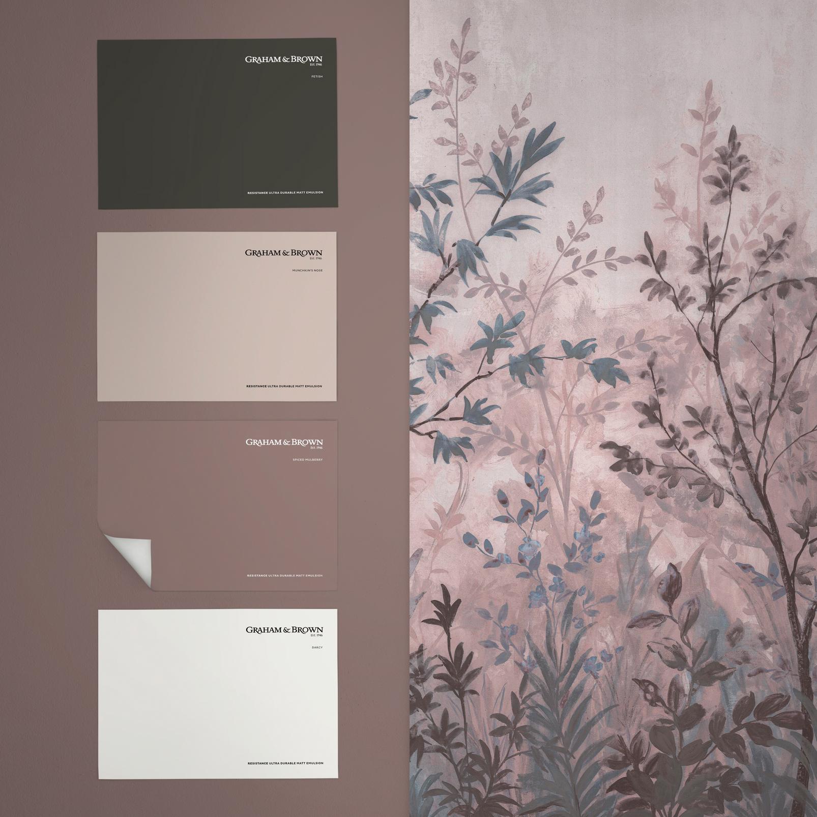 Forest in Bloom Blush Bespoke Mural