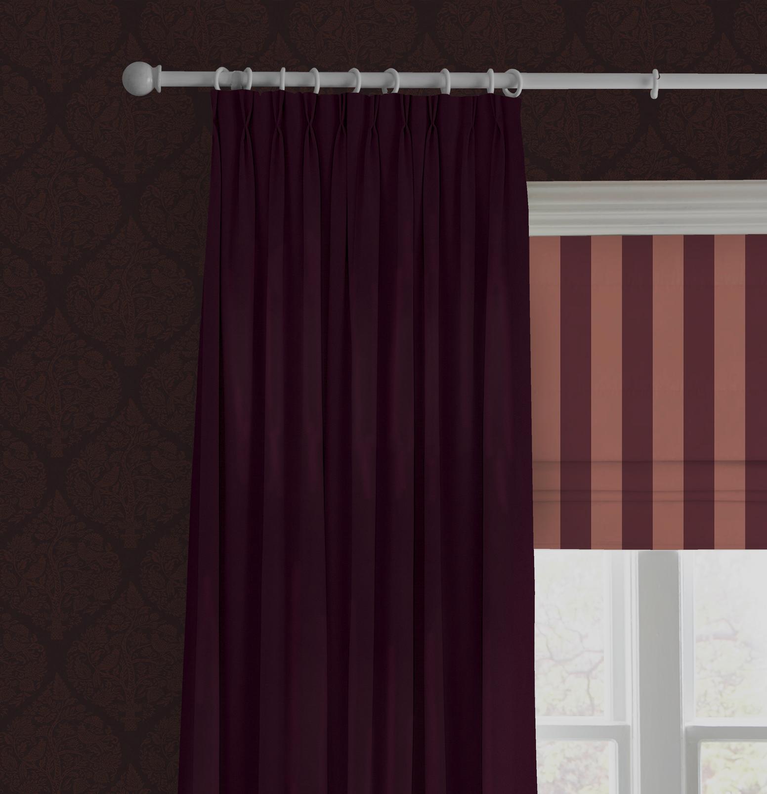 Équilibre Stripe Purple Roman Blind Équilibre Stripe Purple Roman Blind