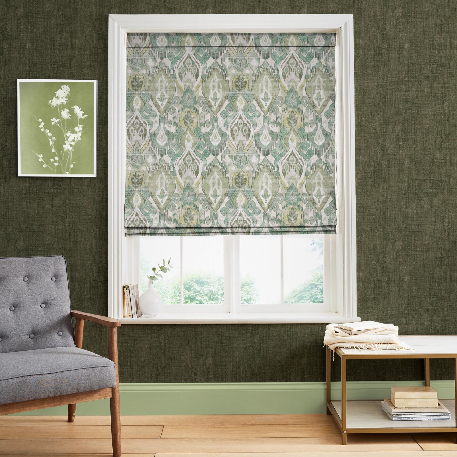Daraee Tapestry Green Roman Blind Daraee Tapestry Green Roman Blind