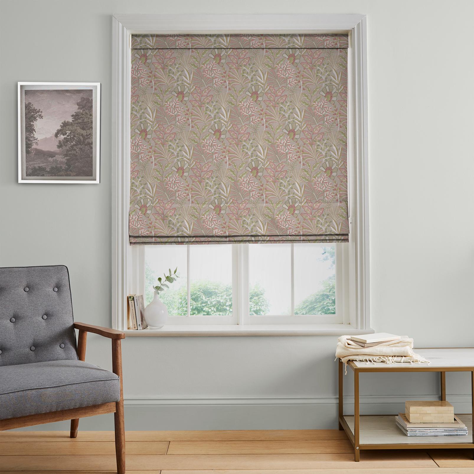 Vendura Weave Pink Roman Blind Vendura Weave Pink Roman Blind