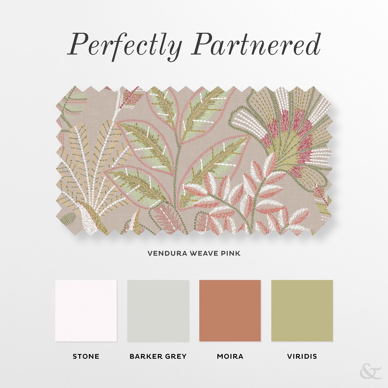 Vendura Weave Pink Roman Blind Vendura Weave Pink Roman Blind