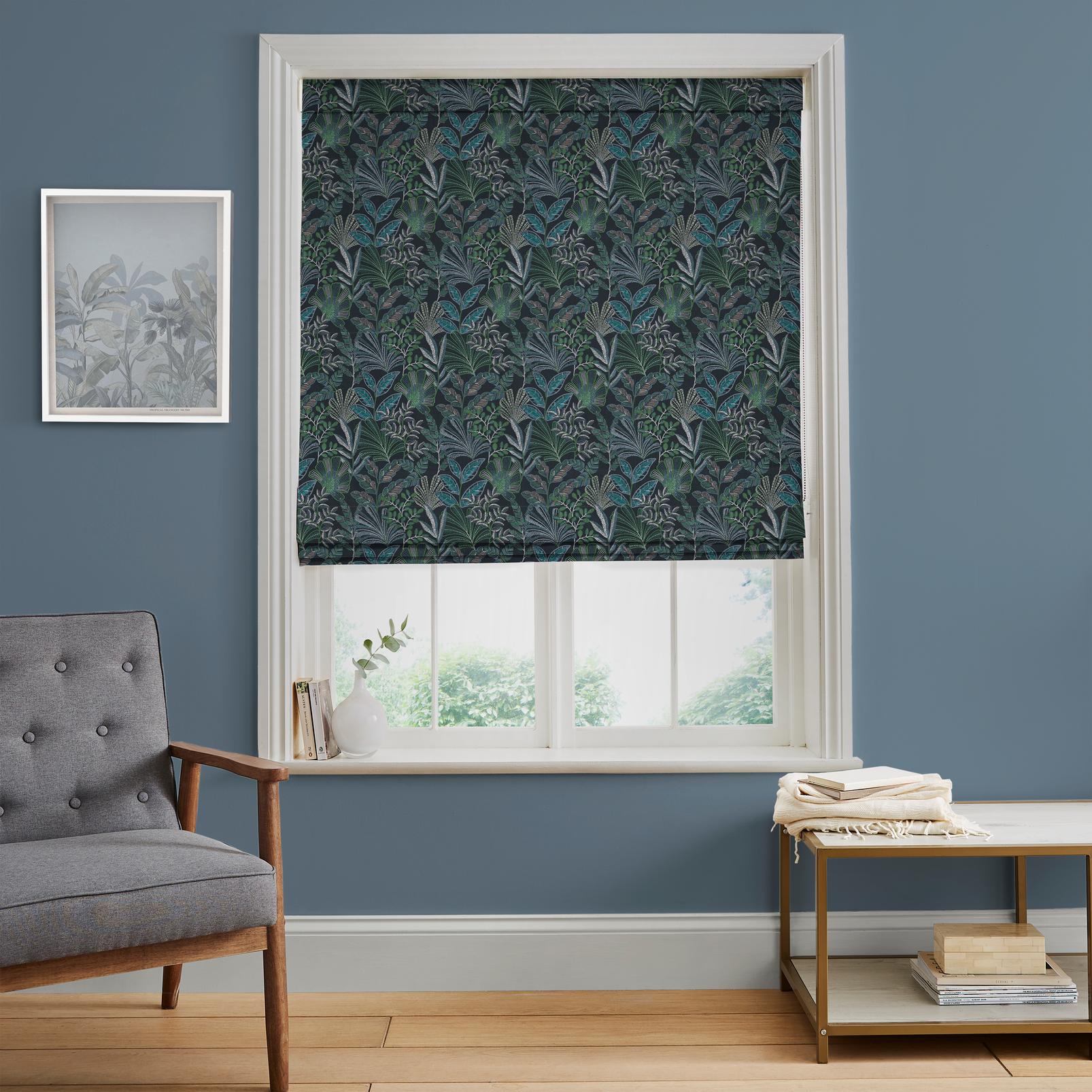 Vendura Weave Navy Roman Blind