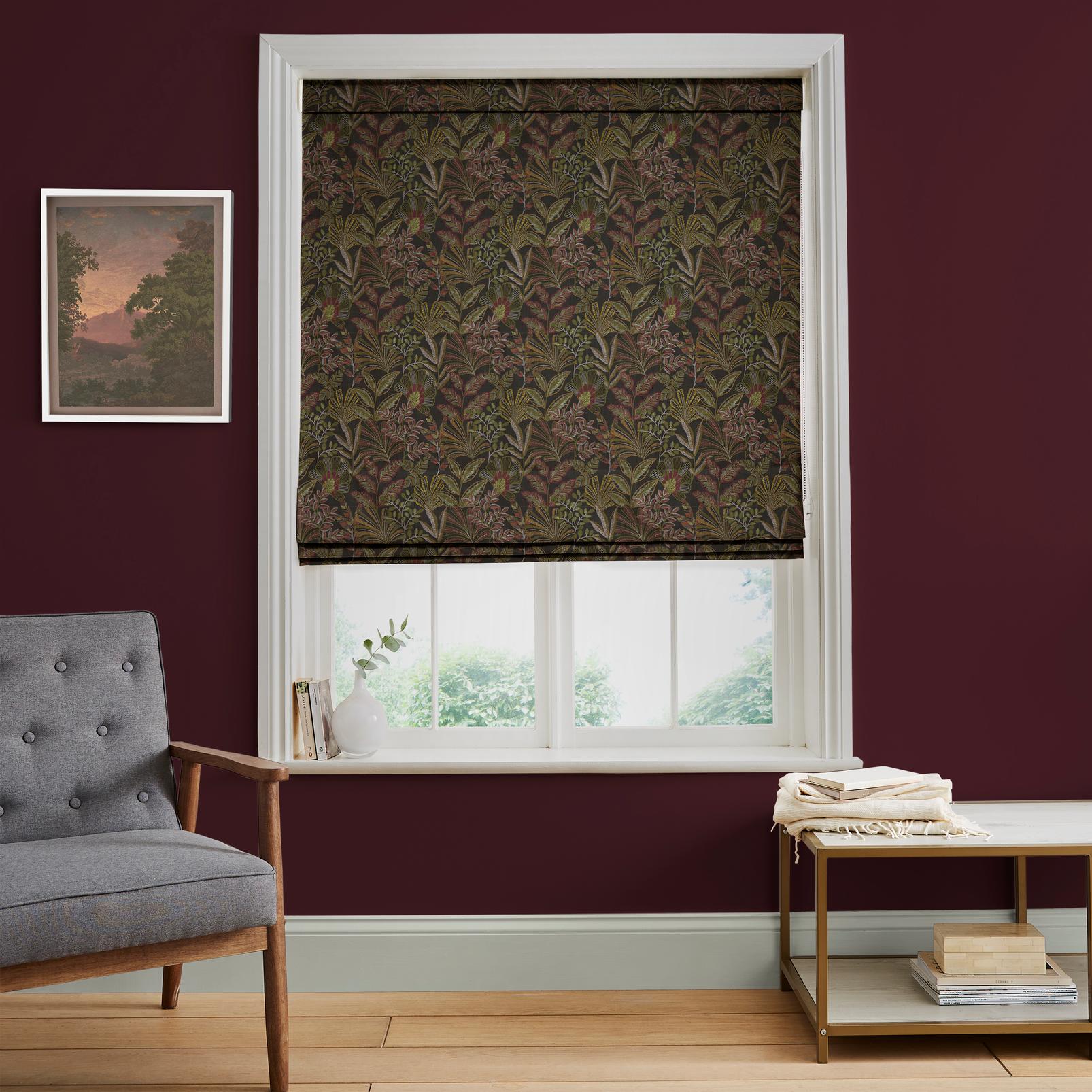 Vendura Weave Black & Damson Roman Blind Vendura Weave Black & Damson Roman Blind