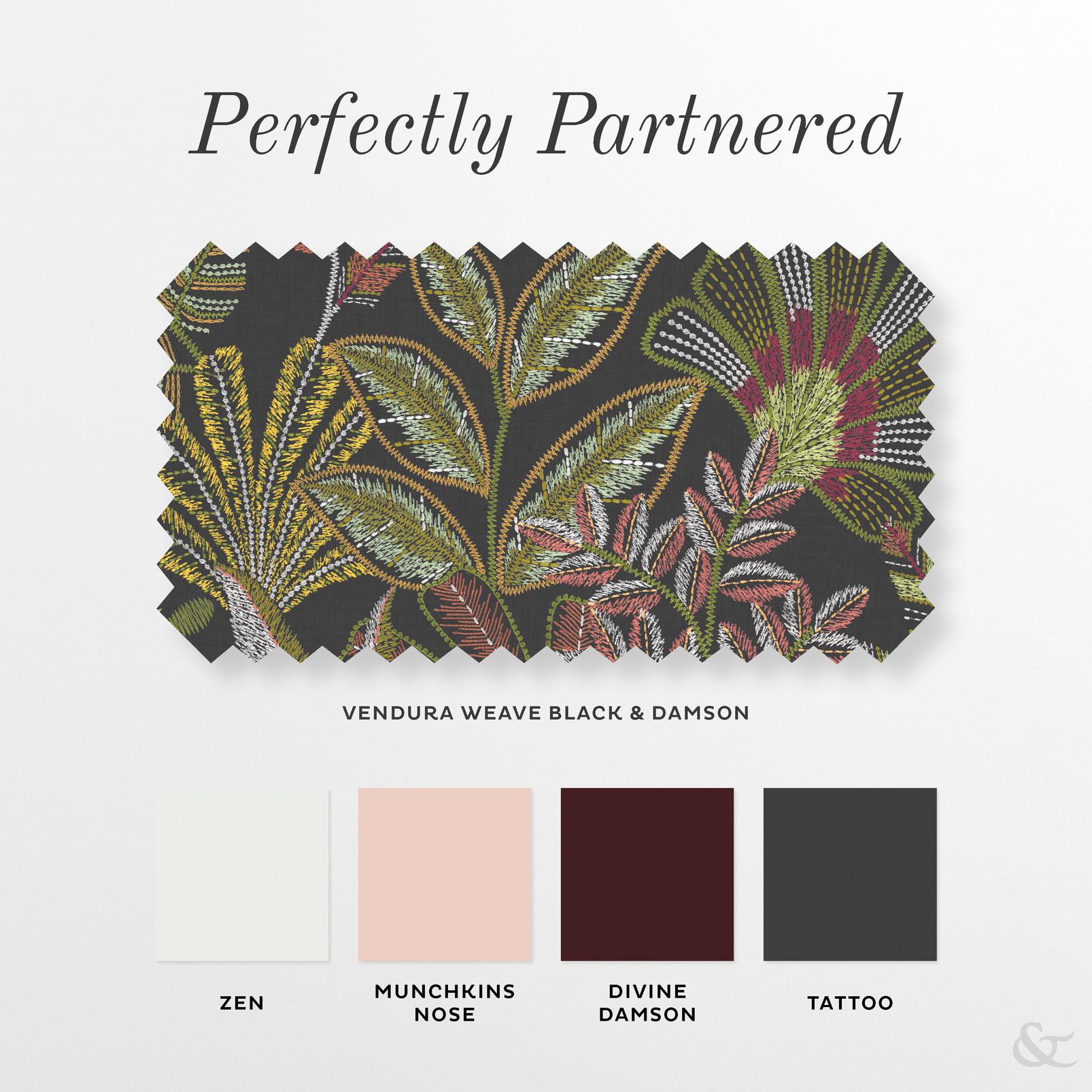 Vendura Weave Black & Damson Roman Blind Vendura Weave Black & Damson Roman Blind
