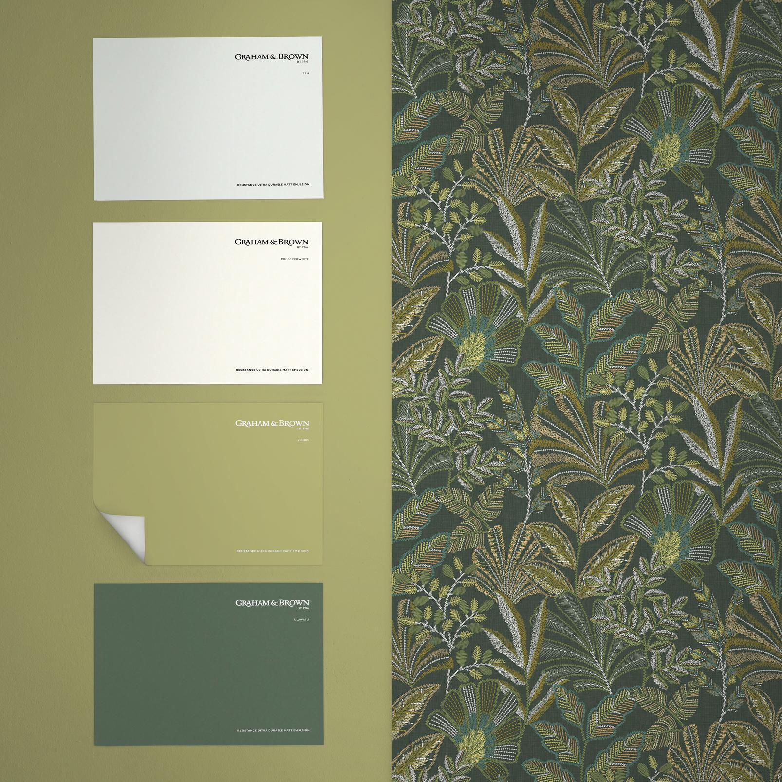 Vendura Weave Emerald Wallpaper