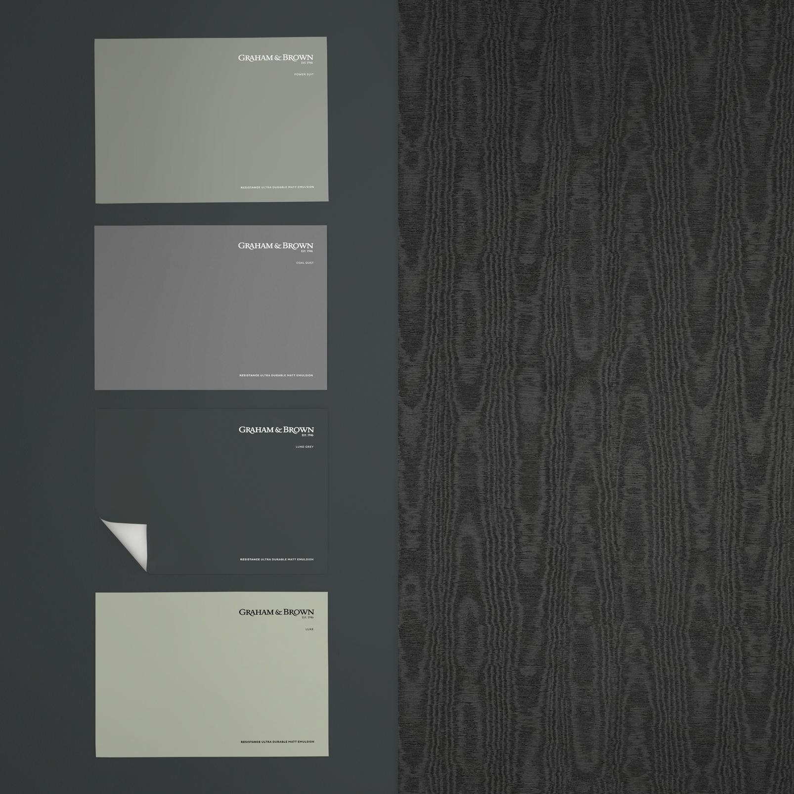 Moire Charcoal Wallpaper Moire Charcoal Wallpaper