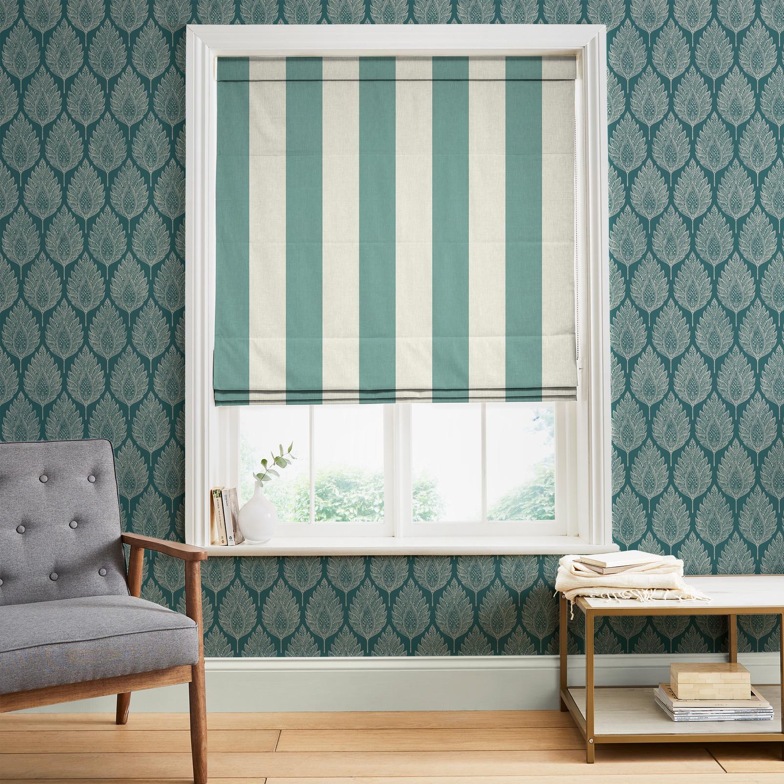 Équilibre Stripe Blue Roman Blind Équilibre Stripe Blue Roman Blind