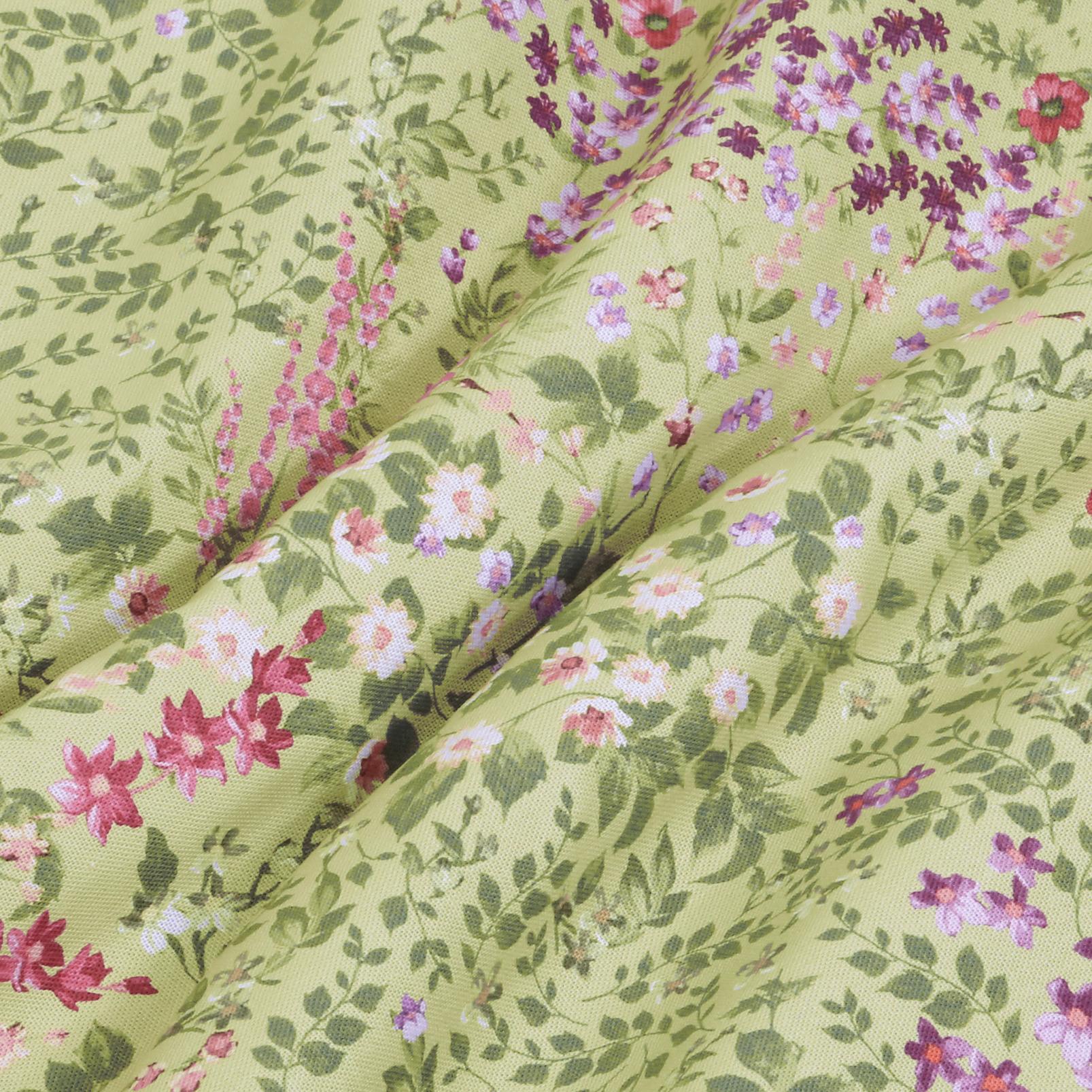 Painterly Flora Sage Roman Blind