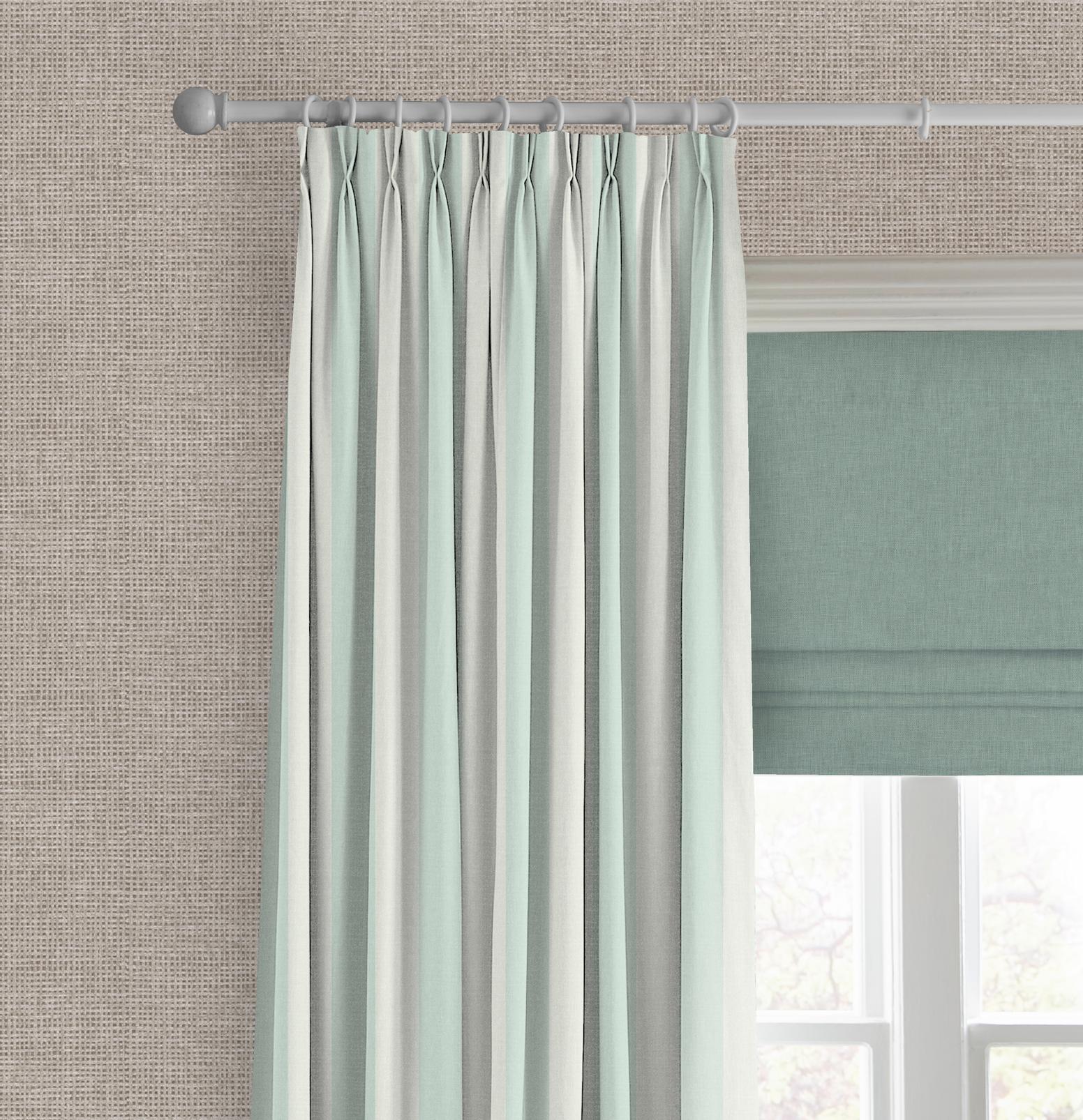Équilibre Stripe Light Blue Curtain