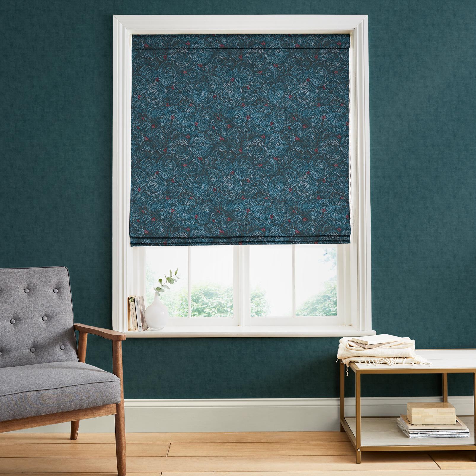 Above the Canopy Midnight Navy Roman Blind Above the Canopy Midnight Navy Roman Blind